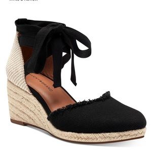 Lucky Brand Rimony Lace Up Espadrille Black Size 9.5